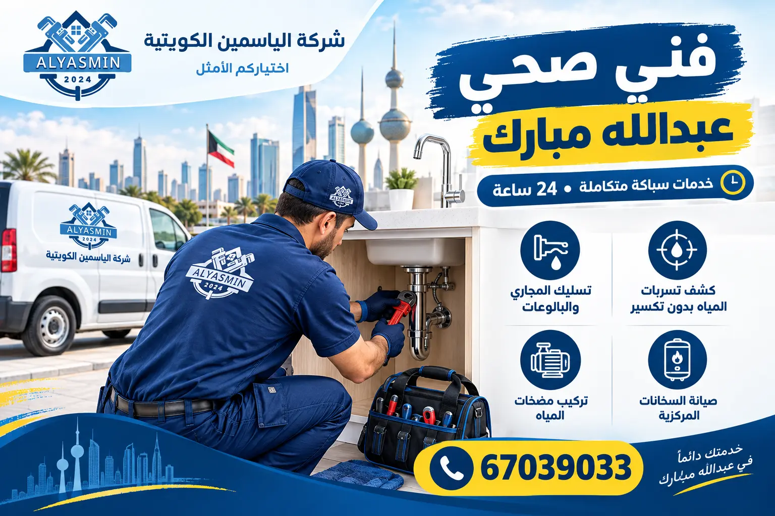 فني صحي عبدالله مبارك