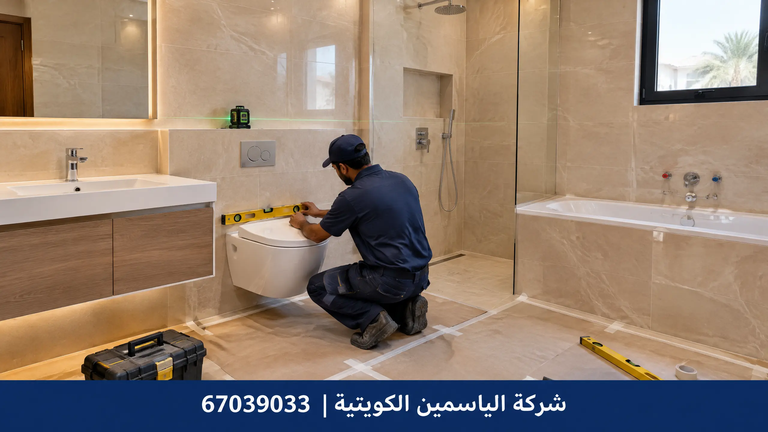 فني صحي غرب عبدالله المبارك